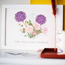 Birth Flowers For Each Month Birth Flower Family Print Unframed Birth Flowers Family Print Birth Flower Tattoos