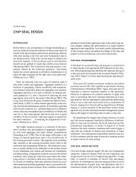 Chapter Three Chip Seal Design Chip Seal Best Practices