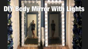 It would also be a better finish than purchasing a raw mirror and building a frame. Diy Body Mirror With Lights Youtube