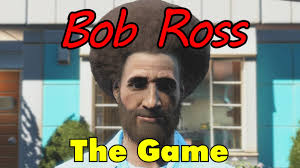 Bob Ross Paints Happy Little Trees in an Episode of 'The Joy of Painting'  Recreated in 'Fallout 4'