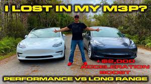 This Is Ludicrous Tesla Model 3 Long Range With 2 000 Boost Upgrade Vs Model 3 Performance Youtube