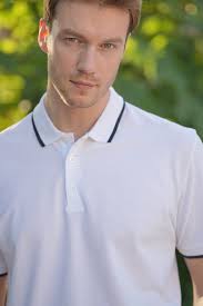 Beyaz Steve Polo Yaka T-Shirt