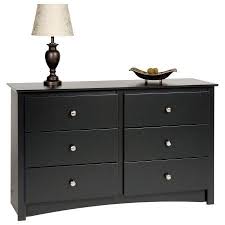 Home Six Drawer Dresser Black Chest Of Drawers Double Dresser
