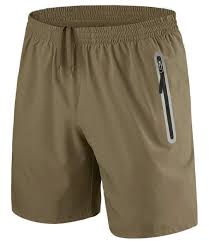 Kefitevd Men S Running Shorts Quick Dry Gym Workout Shorts With Zipper Pockets