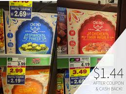 In the u.s, it typically goes by saag paneer where saag means a mash of greens. Deep Indian Kitchen Frozen Entrees As Low As 1 44 At Kroger