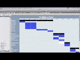 setting up a basic gantt chart in numbers 09 part1 youtube