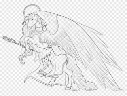 Seni Lukis Menggambar Buku Pegasus Mewarnai Unicorn Pegasus Putih Mamalia Png Pngegg