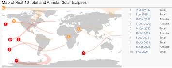 Solar and lunar eclipses in 2021. Map Of The Next 10 Solar Eclipses 915 X 366 Mapporn