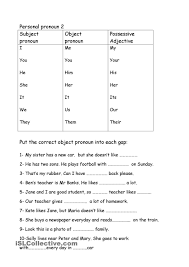 Personal Pronouns Personal Pronouns Personal Pronouns Worksheets Pronoun Worksheets