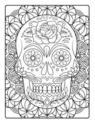 Mexican holiday day of the dead. Day Of The Dead Skull Coloring Worksheets Teaching Resources Tpt