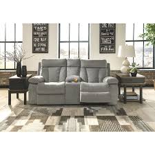 Signature Design By Ashley Mitchiner Reclining Loveseat With Console Furniture Love Seat Reclining Sofa