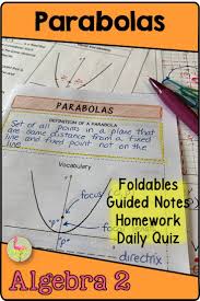 Parabolas Algebra 2 Unit 10 Algebra Pre Algebra Activities Algebra 2