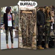 Buffalo David Britton Camo Franka Mid Rise Skinny