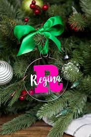 Christmas Ornament Personalized Name And Letter Clear Acrylic Etsy In 2021 Personalized Christmas Ornaments Vinyl Christmas Ornaments Christmas Ornaments