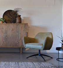 Draaifauteuil Niek In Olijfgroen Leer Woonwinkel Alle Pilat Thuisdecoratie Meubel Ideeen Interieur