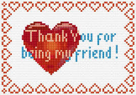Free cross stitch patterns to help you learn how to cross stitch for beginners as well as printable patterns for more advanced designs. Ann Logan 10 Free Patterns Online Thank You For Being My Friend 2995