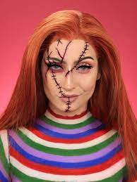 Chucky Cosplay Maquillaje De Halloween Bonito Maquillaje De Cara De Halloween Increible Maquillaje De Halloween