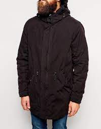 Scotch Soda Parka With Fishtail In Black For Men Lyst