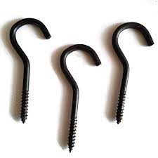 Use this versatile hook to hang flower baskets, plants, bird feeders, or decorative accents. Td Designs Wrought Iron Black 4 Hooks Heavy Duty For Ceiling Wall Plant Screw In 3 Pack Utility Hook Buy Online In Czech Republic At Czech Desertcart Com 159739118