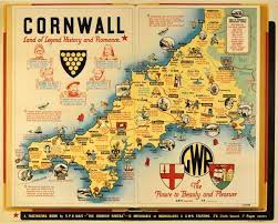 This print would be perfect for a friend or family member from cornwall, a brilliant statement peice for your own home or just. Cornwall Gwr Railway Map Uk 1933 Travel Posters J P Sayer 101 5x127 Original Vintage Gwr Mad On Col Railway Posters Cornwall Map Vintage Posters