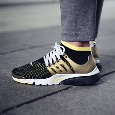 Black And Gold Nike Outfit Mens Another Look At The Nike Air Presto Flyknit Ultra Black Yellow Gold Kicksonfire Com Nike Air Presto Running Shoes For Men Running Shoes Fashion