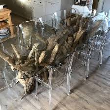 Natural Driftwood Dining Table Base 250cm X 65cm Driftwood Dining Table Dining Table Bases Driftwood Table