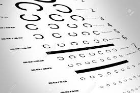 an eye sight test chart with multiple lines