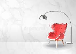 Interior Design Of Hand Drawn Furniture Apartment Stock Vector Illustration Of Fabric Chest 132656983