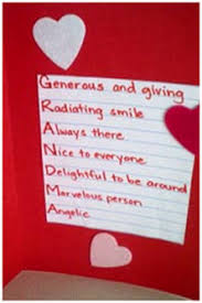 Acrostic poems are a popular way to get children's creative writing juices flowing. Valentine S Day Poets Hamlin S Highlander Highlights