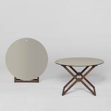 Tavolino Rotondo Pieghevole In Noce Treee Caon Arreda Home Furniture Furniture Table