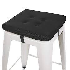 Amazon Com Baibu Square Chair Pads Super Breathable Stool Cushions Square Seat Cushions One Pad Only 14 Black In 2020 Chair Pads Stool Cushion Dining Chair Pads