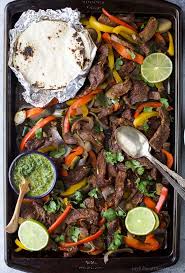 Easy Sheet Pan Steak Fajitas The Best Homemade Fajitas Recipe Recipe Fajita Recipe Steak Fajitas Homemade Fajitas