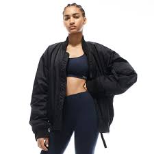 Reebok Victoria Beckham Oversized Bomber Jacket Black Reebok Us