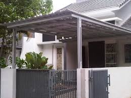 Dengan kanopi barang barang yang ada di bawahnya tidak terpapar 36 contoh model kanopi depan rumah model minimalis. Desain Kanopi Minimalis Teras Cek Bahan Bangunan
