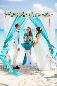 Wedding Decor Blue The Trend For 2021 Decoration Solutions Beach Wedding White Beach Theme Wedding Wedding Dresses
