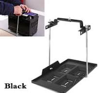 Universal Black Battery Tray Car Storage Battery Holder + Hold Down Clamp  Safe | eBay