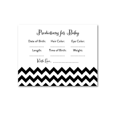 Baby shower & birth announcement cards. Free Printable Baby Shower Black White Chevron Activity Predictions For Baby Instant Download Instant Download Printables