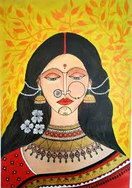 Buy indian Bride Handmade Painting by SHAMALI BAWARE. Code:ART_7664_53262