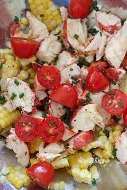 Chilled Lobster Salad With Sweet Summer Corn And Tomatoes Recipe Lobster Recipes Healthy Recipes Seafood Dishes