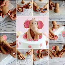 kak sdelat slona slonika iz mastiki tutorials fondant cake toppers fondant elephant ve fondant figures