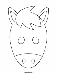 Paardenkop knutselen / kartonnen luipaarden dieren masker voor kinderen | dieren. Horse Mask Template Animal Masks For Kids Horse Mask Printable Animal Masks