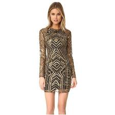 Parker Parker Black Isabelle Dress 590 Liked On Polyvore Featuring Dresses Gold Sequin Embellished Dr Brown Long Sleeve Dress Dresses Short Dress Styles