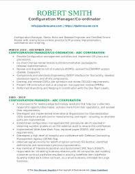 configuration manager resume samples