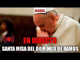 Directo El Papa Francisco Oficia La Santa Misa Del Domingo De Ramos Y Angelus Youtube
