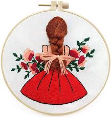 The patterns use dmc embroidery floss, which is usually easy to find. Buy Hand Beginner Embroidery Kit For Adults Easy Stamped Cross Stitch Starter Kit With Pattern Girl Hair Friendship Funny Diy Embroidery Thread Hoop Floss Sampler Kit For Kids Needlepoin Kit For Women Online