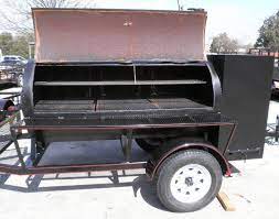 Competition Bbq Smoker Pull Behind Trailer Box Two Sided Grill Sle Equipment Bbq Smoker Trailer Bbq Smokers