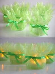 Tulle Wrapped Votive Candles Tinkerbell Party Tiana Birthday Party Fairy Birthday Party