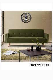 Moerteens Sofa Bed Daru 2 Seater Green Velvet Velor 210x82x88 Cm With Sleep Function Home Home Decor New Homes