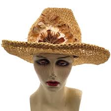Vintage cowboy hat, straw
