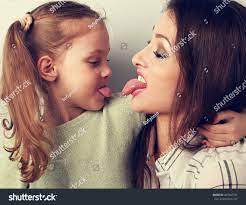 Hugging Funny Mother Daughter Quarreling Showing Stock Photo 407947792 |  Shutterstock